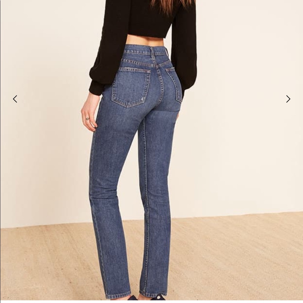 Reformation Brooke High Straight ZIP Jeans NWT - Picture 5 of 7